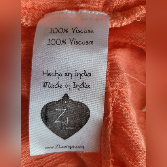 Z&L Europe Deja 100% Viscose Elegant Coral Off-Shoulder Embroidered Dress Large - Picture 14 of 16